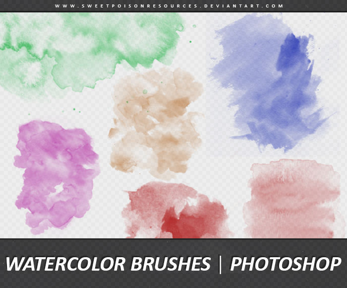 5 Watercolor Brushes for Photoshop by pixelstains on DeviantArt