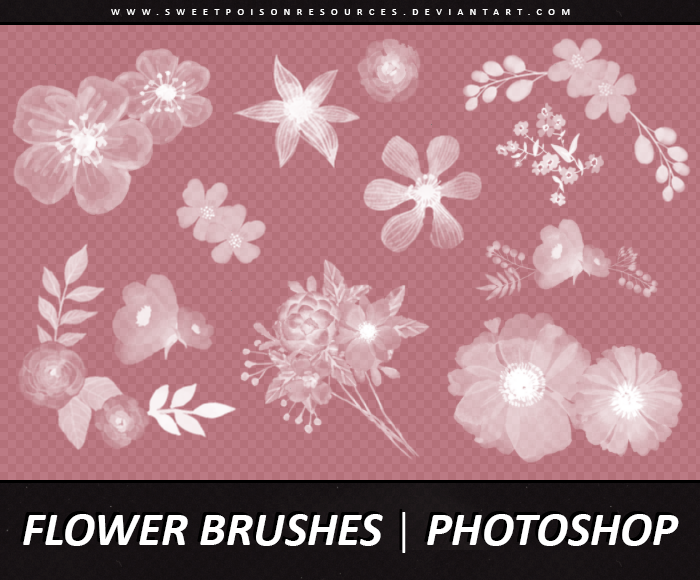 Flower Brushes 002 - Photoshop by sweetpoisonresources on DeviantArt