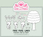 Pixel - Easter Party OutLine Pack by firstfear