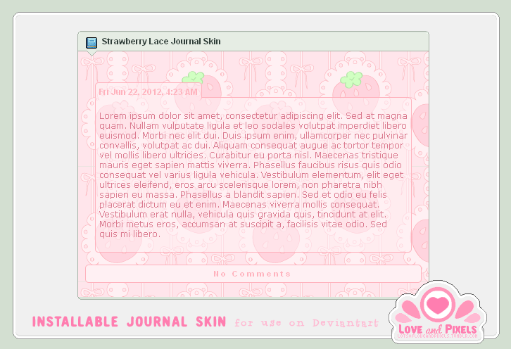 JRNL - Strawberry Lace Skin