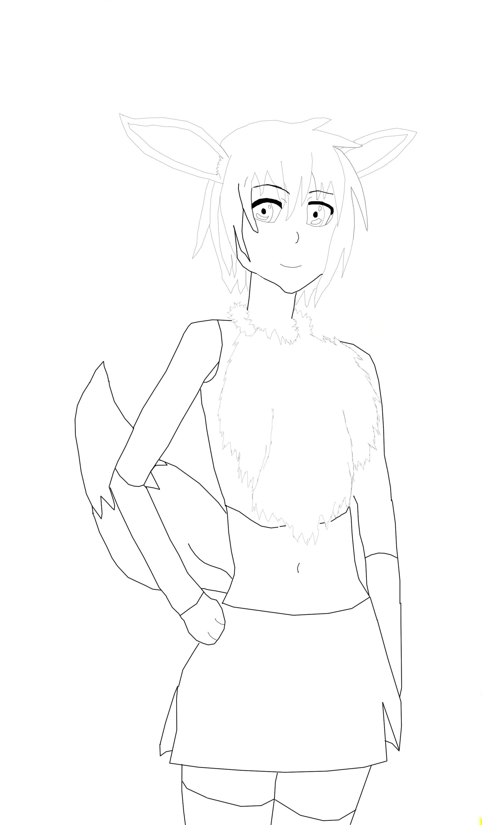 Humanized Eevee. Outline