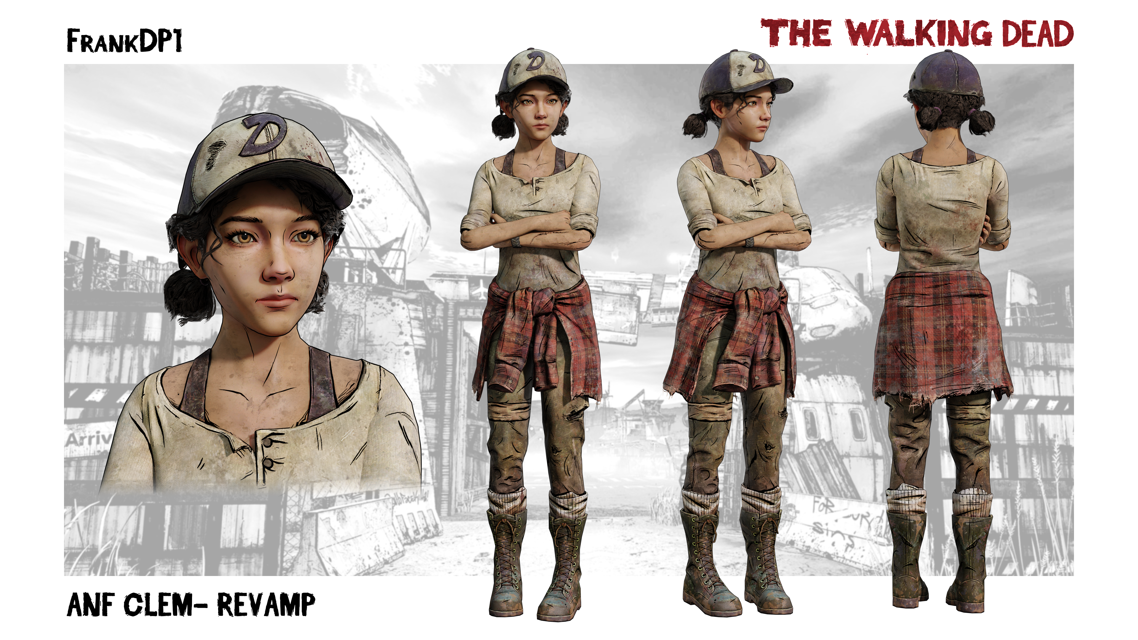 TWDG ANF Clementine - model revamp TFS Style by FrankDP1 on DeviantArt