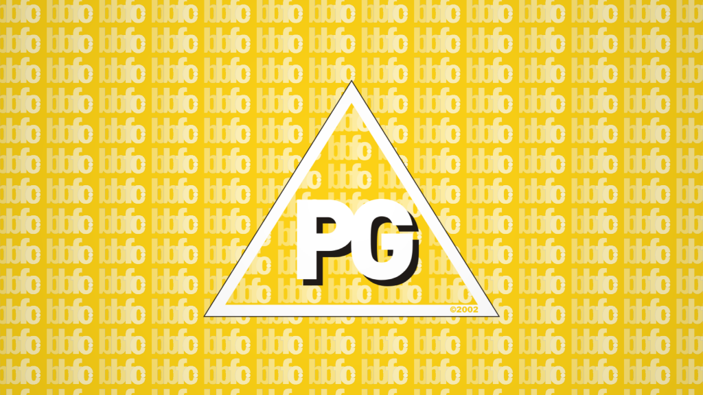 BBFC PG certification warning