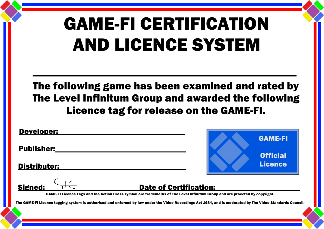 Game-Fi Licence Certificate Templates