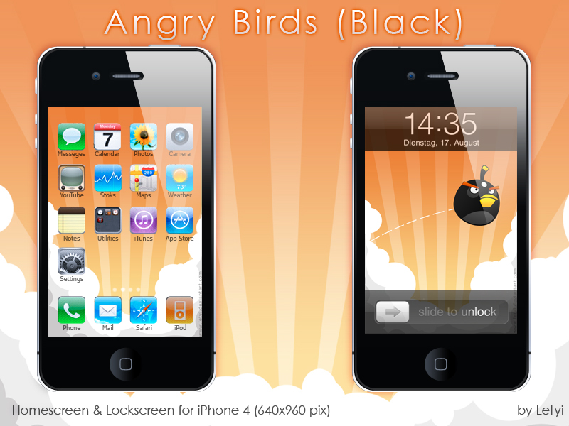 Angry Birds -Black- iPhone