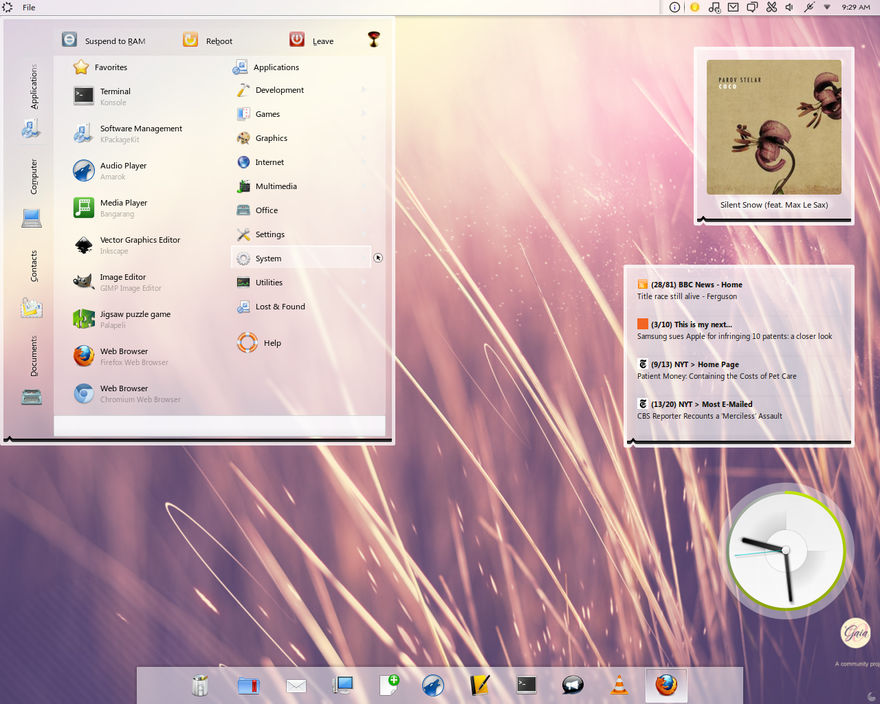 Gaia10 KDE Plasma Theme.