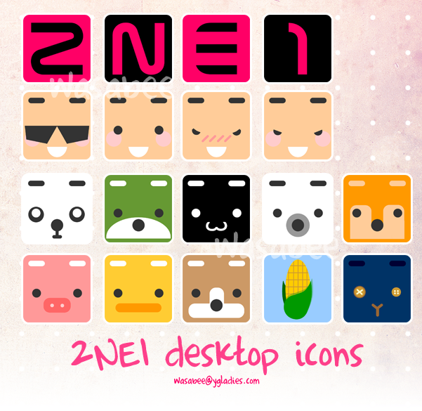 2NE1 and Friends Desktop Icons