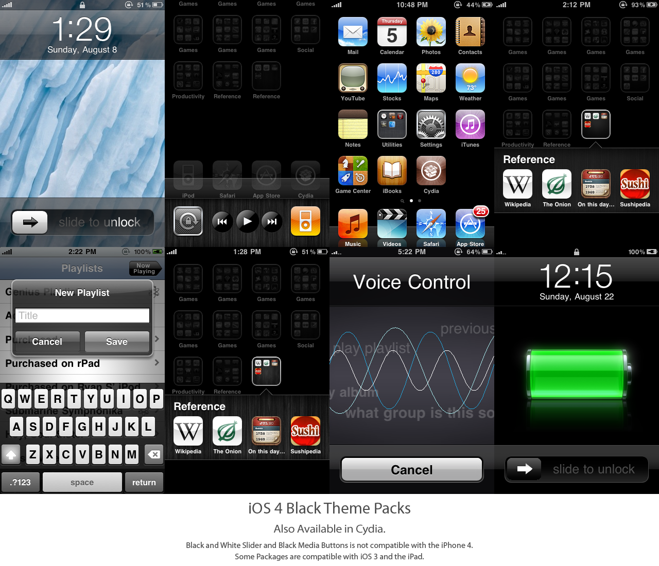 iOS4 Black Theme Packs by matthewryans on DeviantArt