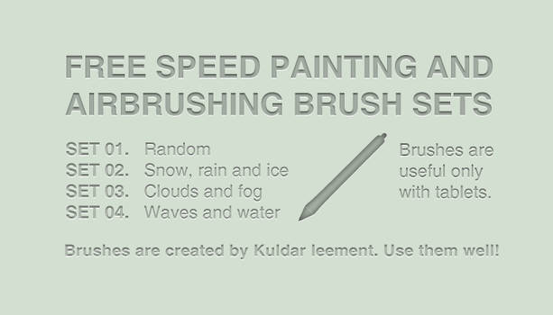 Free speed painting and airbrushing brushes sets