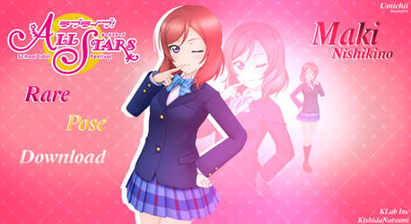 [MMD x LLSIFAS] MAKI NISHIKINO Rare Pose DL