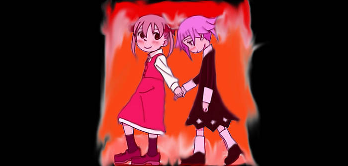 Crona and Maka, all smeary