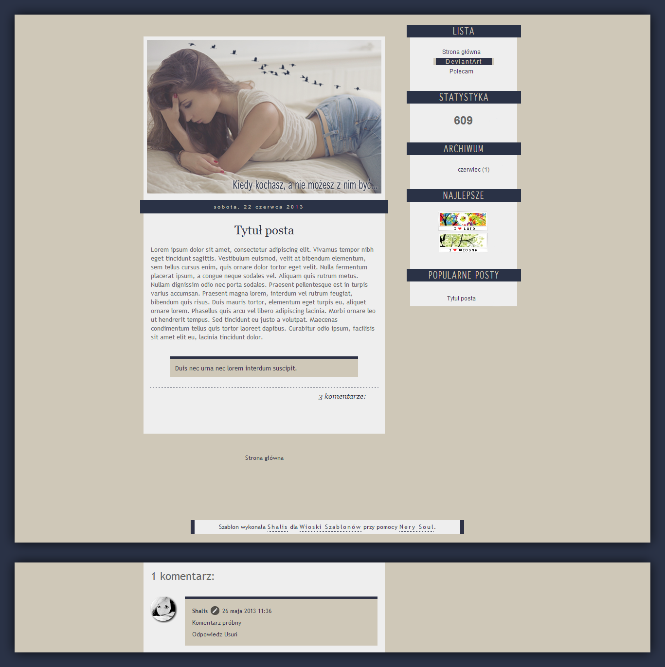 Blogspot template Zakazana milosc