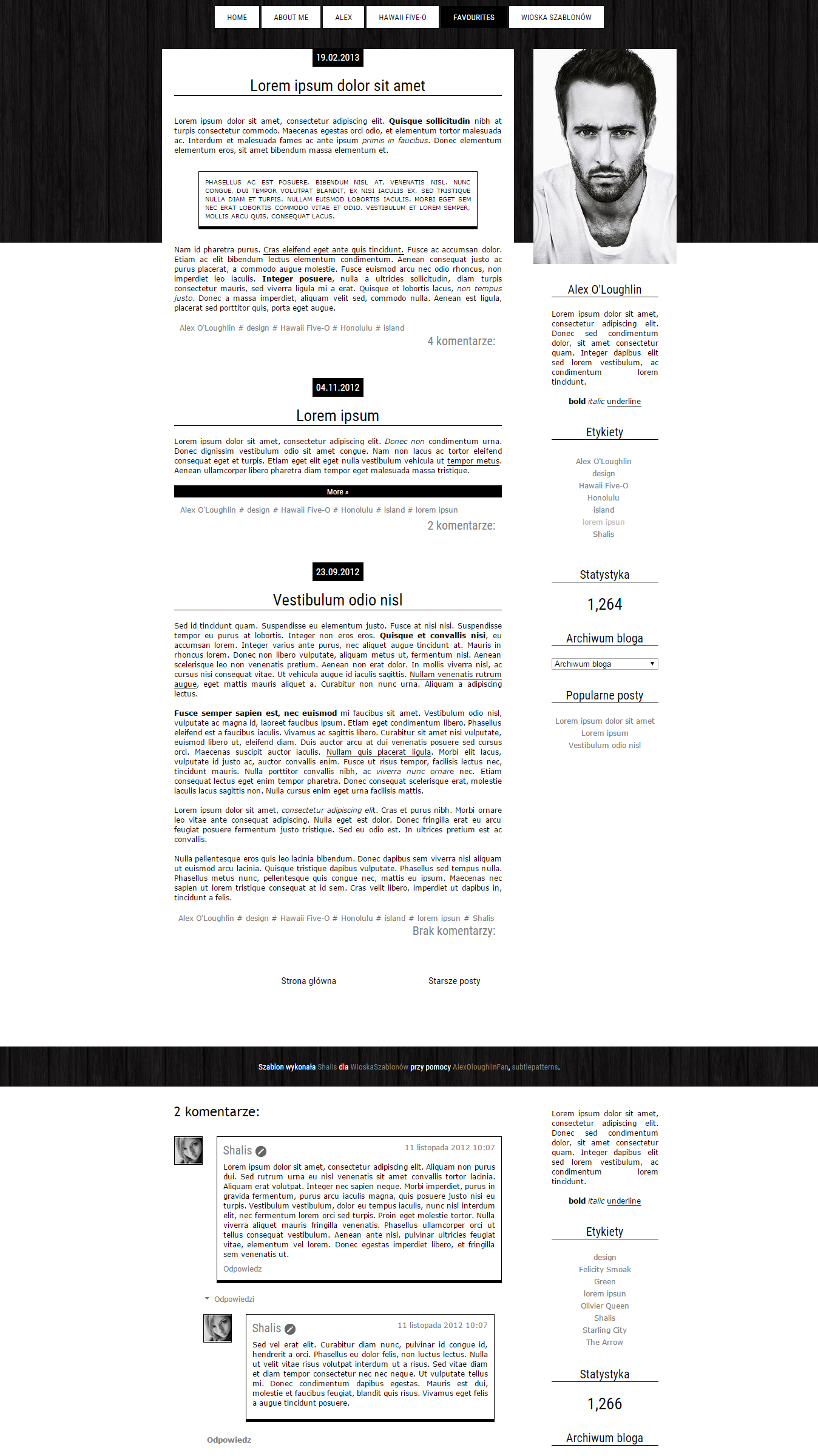 Blogspot template Alex O'Loughlin