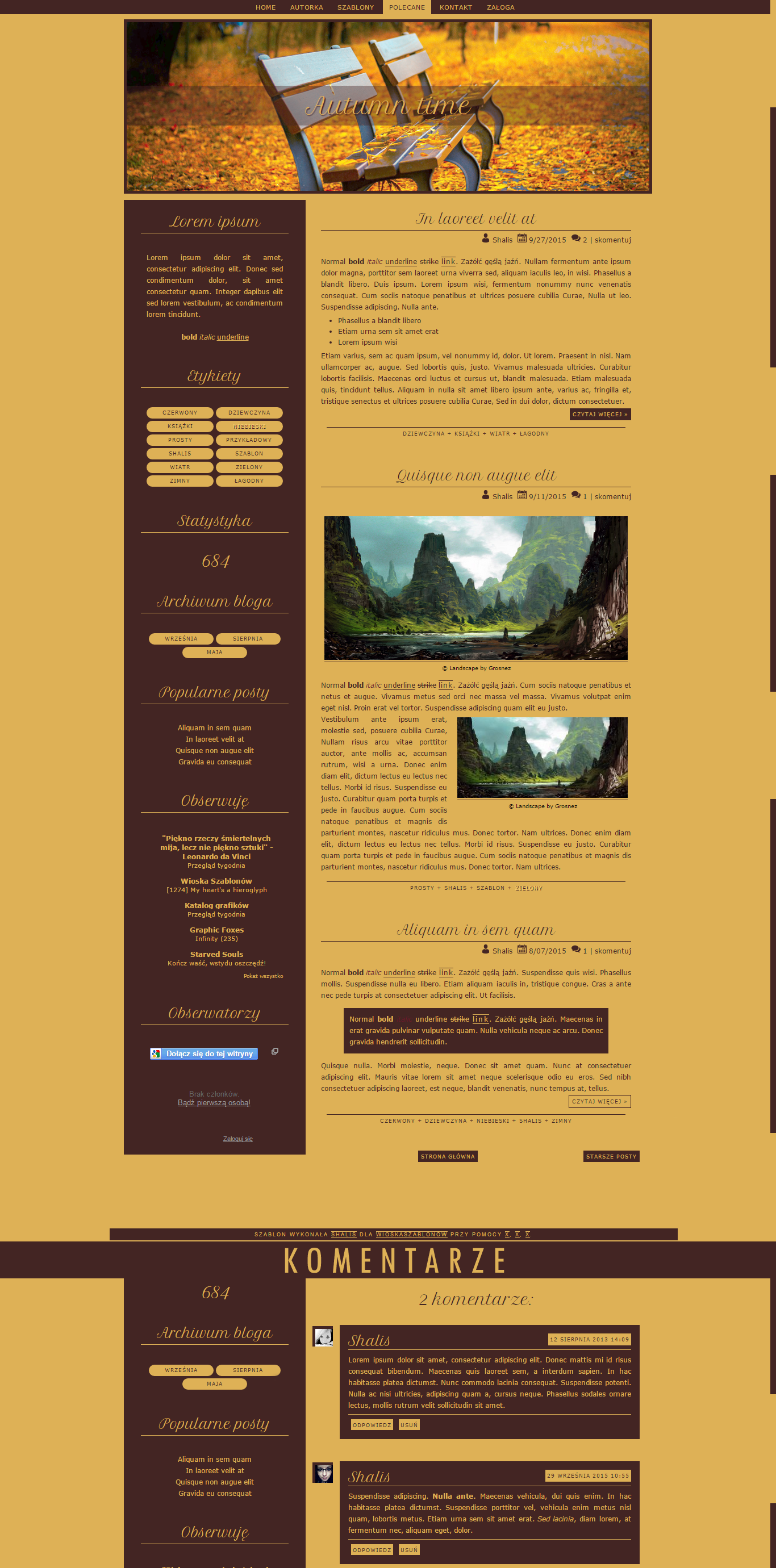 Blogspot template Autumn time