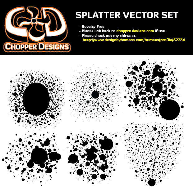 Hi-Res Splatter Brushes by choppre