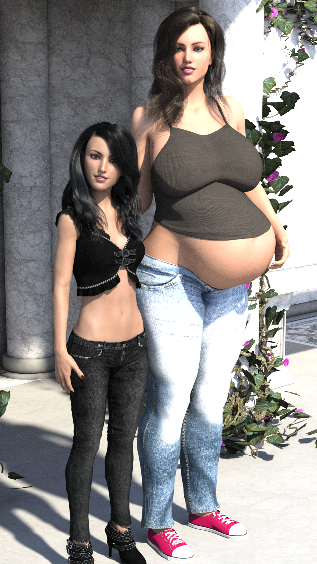 huge pregnant belly webcam