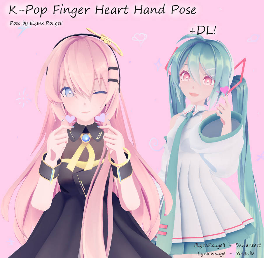 K Pop Finger Heart Hand Pose Dl By Lllynxrougell On Deviantart See more ideas about anime poses reference, art reference poses, drawing reference poses. k pop finger heart hand pose dl by