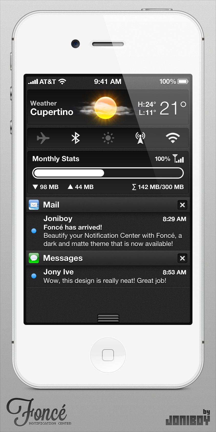 Fonce Notification Center