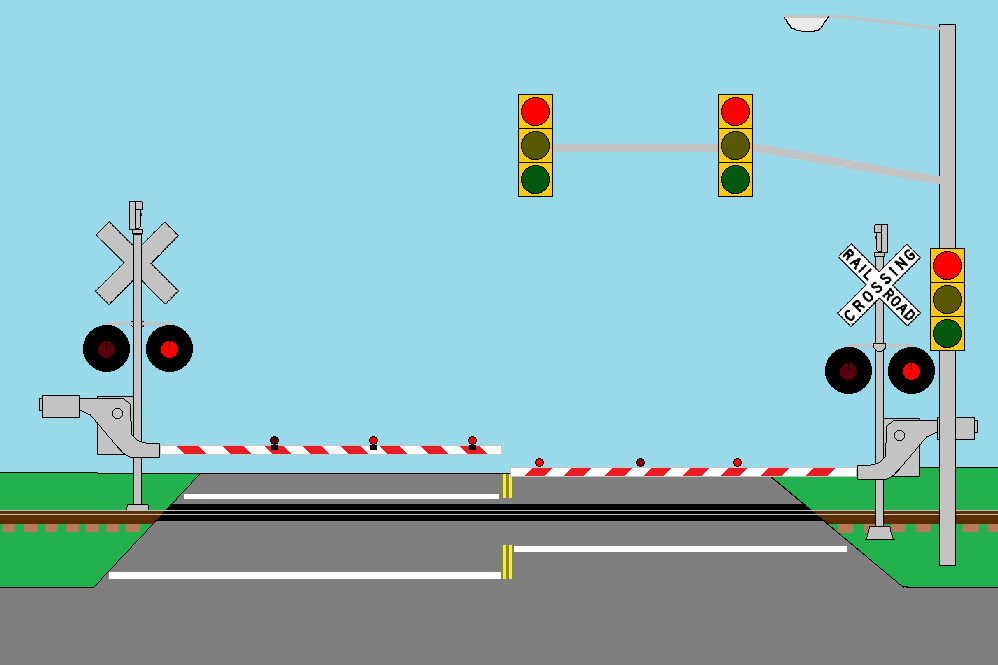 Railroad Crossing With Nearby Traffic Signal 2 By Willm3luvtrains On Deviantart