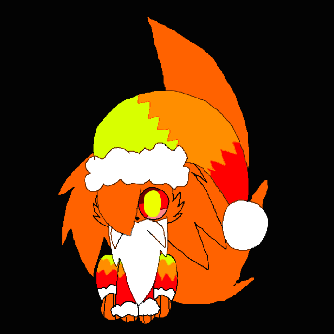 Santa Flame Wolf by Flamey-The-Wolf on DeviantArt