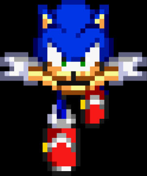 sonic front view run sprite by rouge2t7 on DeviantArt
