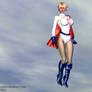 Power Girl, hover animation