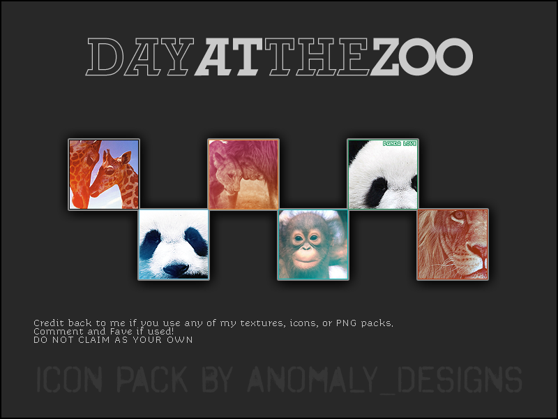 Day At The Zoo Icon Pack