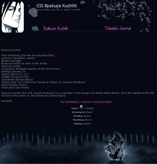 Byakuya Kuchiki  CSS