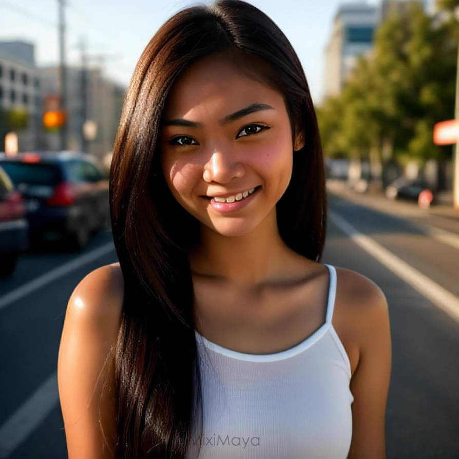 Stunning Asian girl outdoors on the streets by MixiMaya on DeviantArt