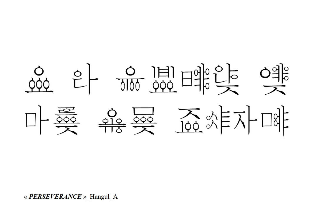 PERSEVERANCE - Hangul by ThathankaBernard59 on DeviantArt
