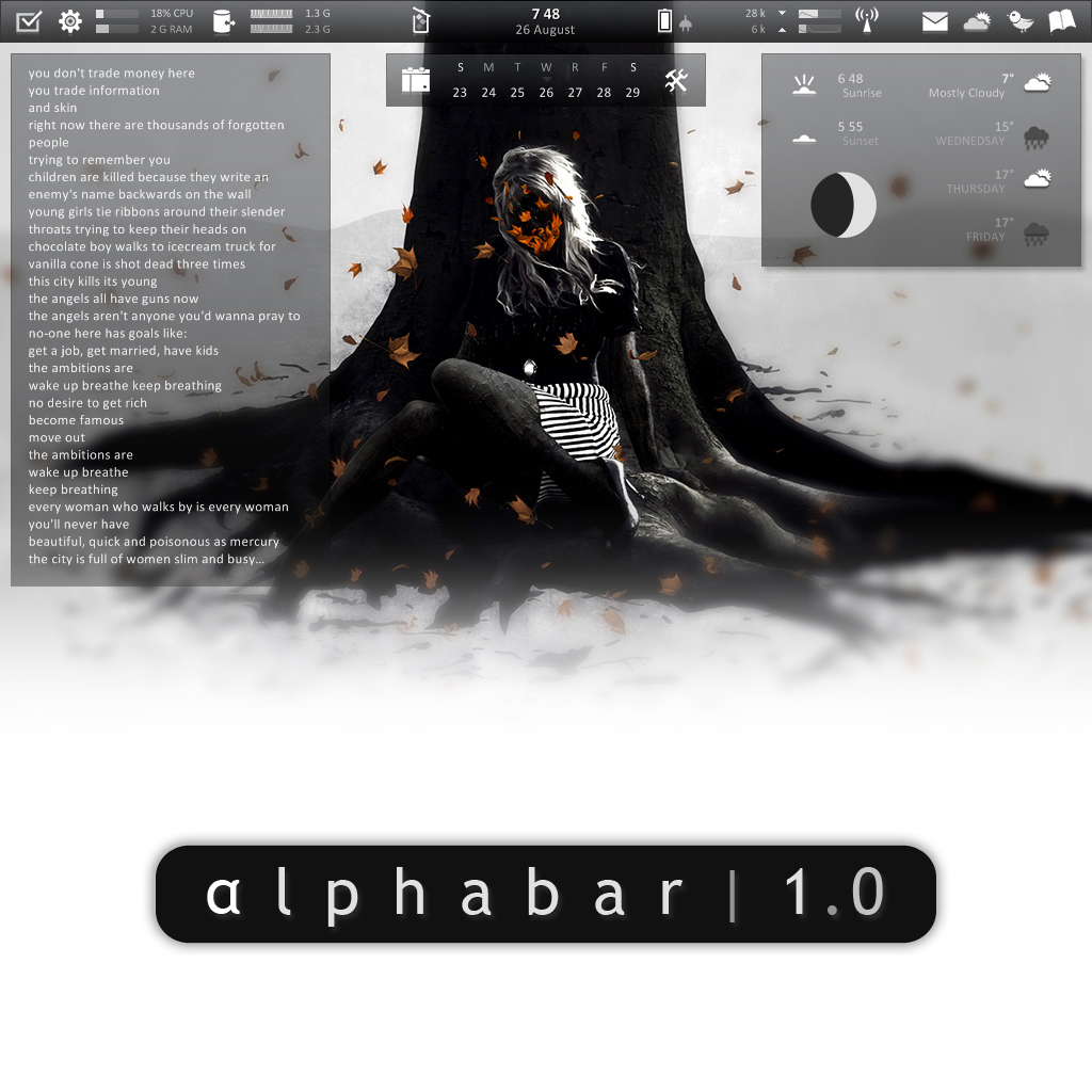 Alphabar 1.0