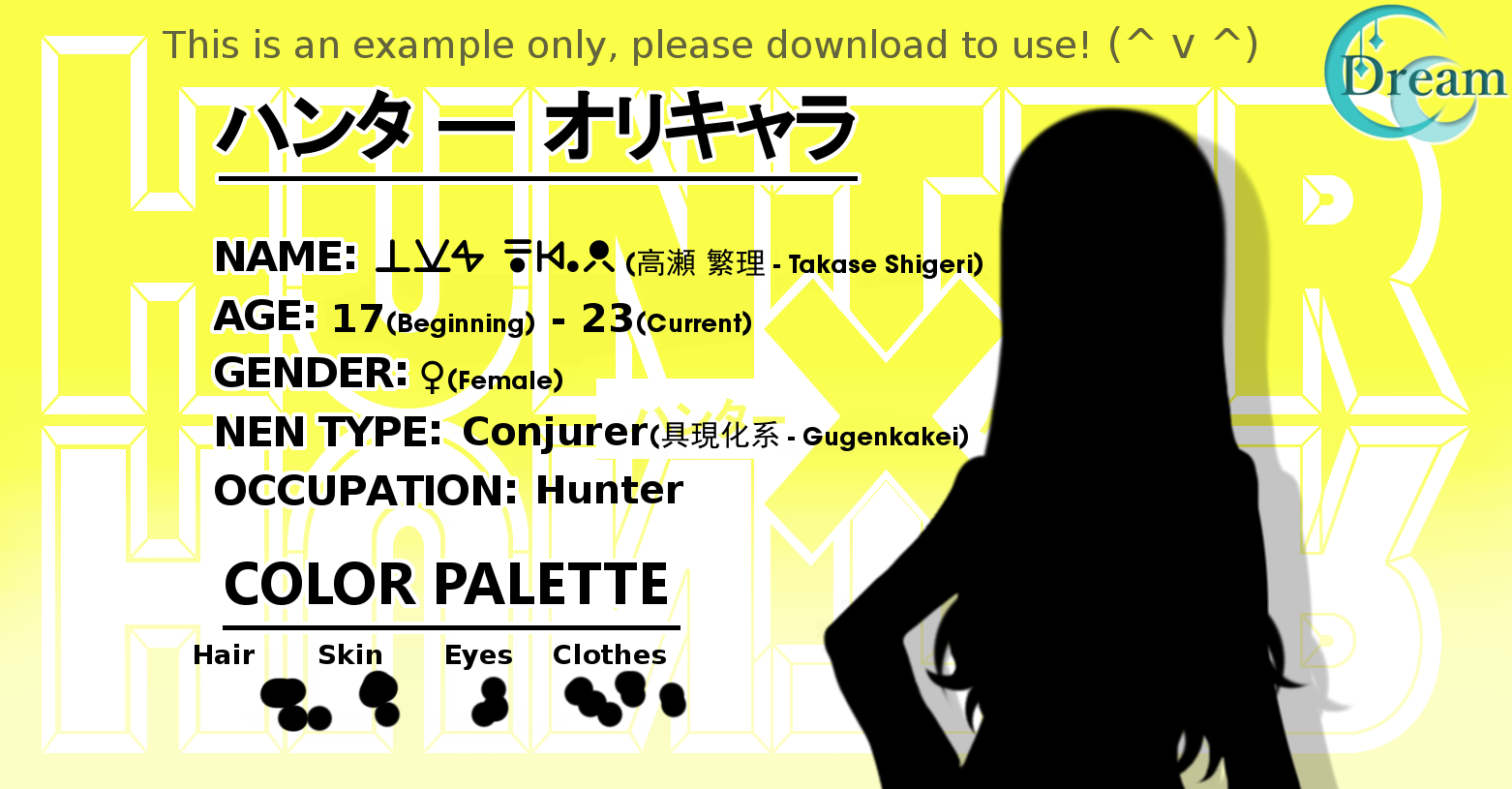 Hxh Character Profile Template Gimp By Criazudre On Deviantart