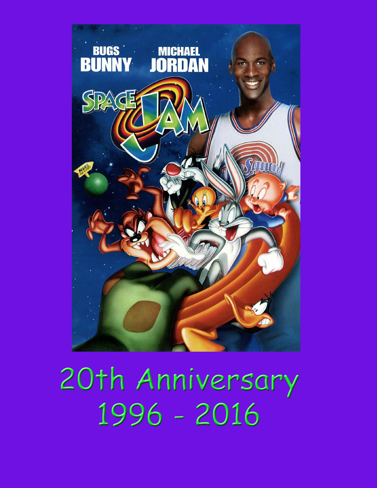 Space Jam Monstars Collage  Space jam, Classic cartoon characters, Happy  20th anniversary