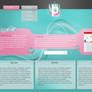 PSD - Pink Waves Web Layout