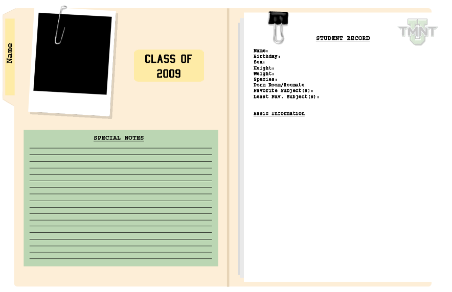 TMNT-U Student Record Template