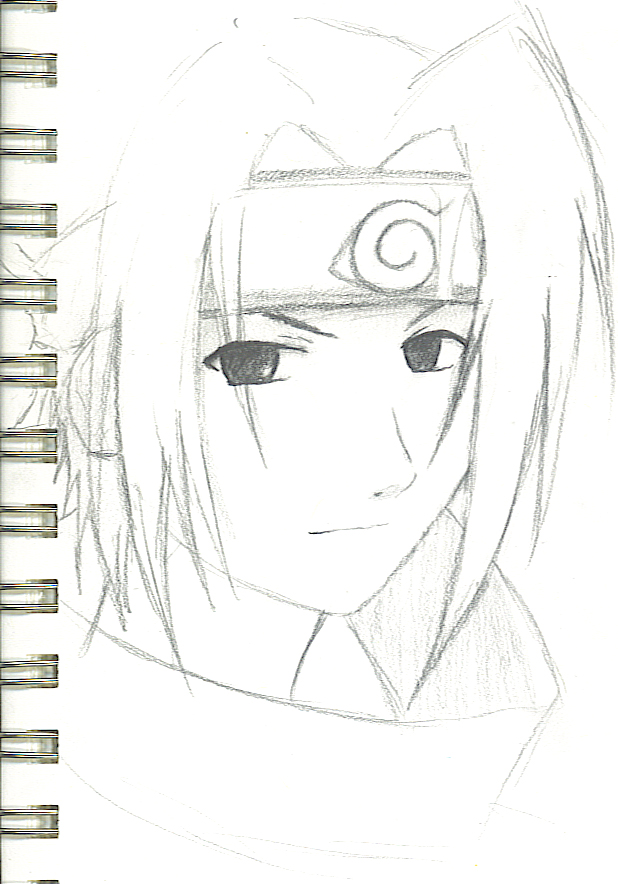 my first sketch of Sasuke