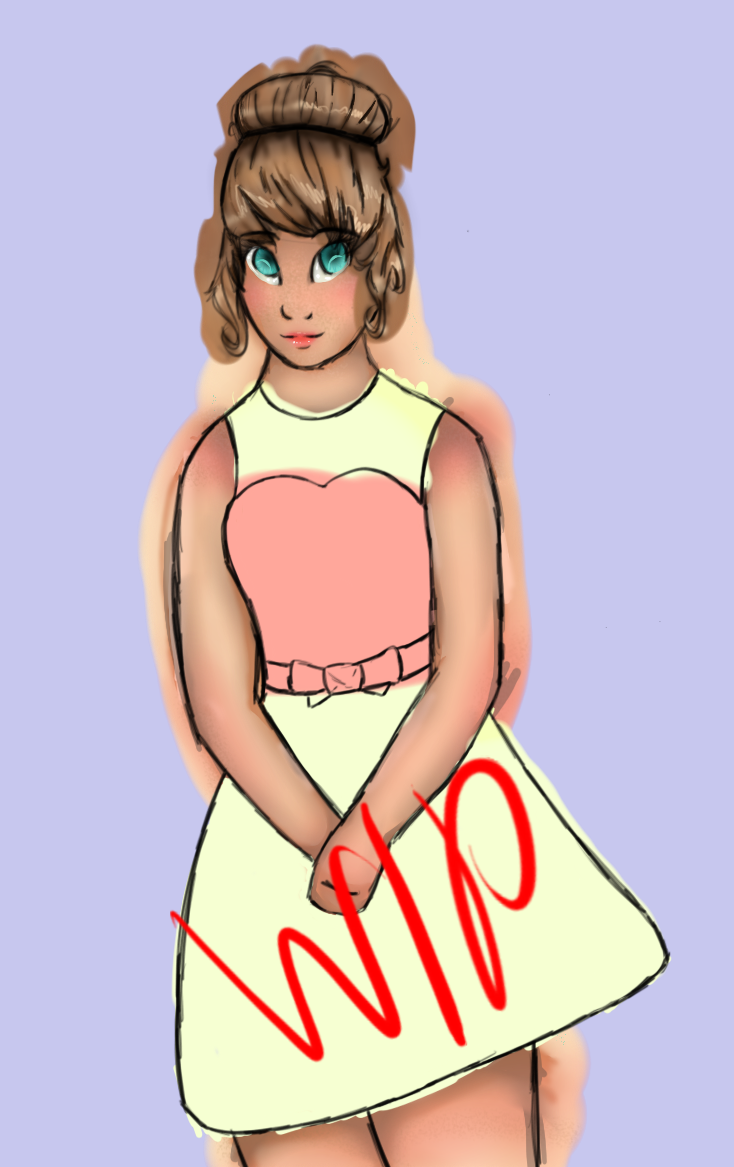 Girl in a dress WIP by Laelapop on DeviantArt