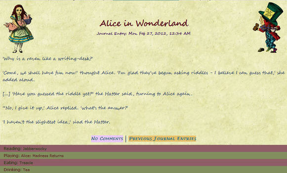 Liliandiel's Wonderland Journal Skin
