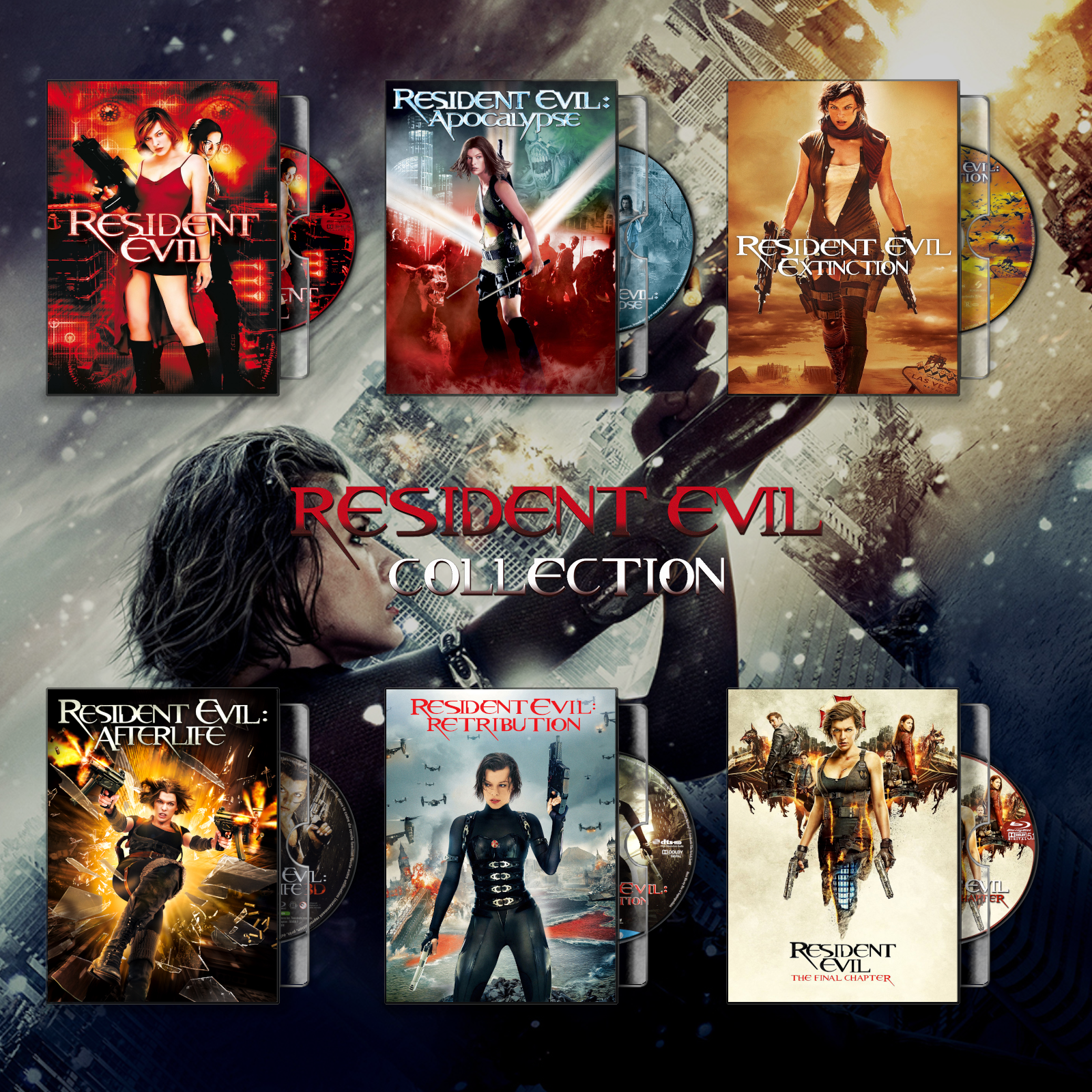 The Resident Evil Collection (Resident Evil / Resident Evil: Apocalypse /  Resident Evil: Extinction / Resident Evil: Afterlife / Resident Evil