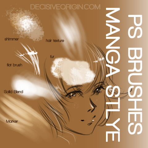 Manga photoshop brushes