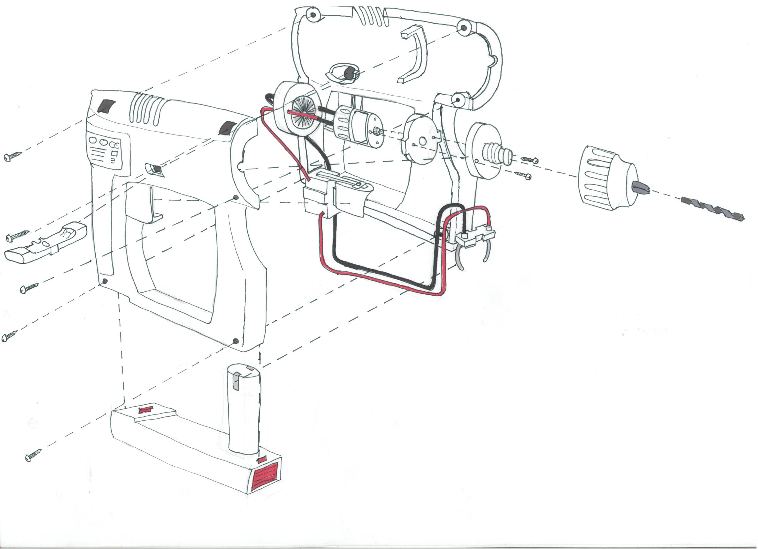 Power Drill Exploded View Diagram by tgalley91 on DeviantArt