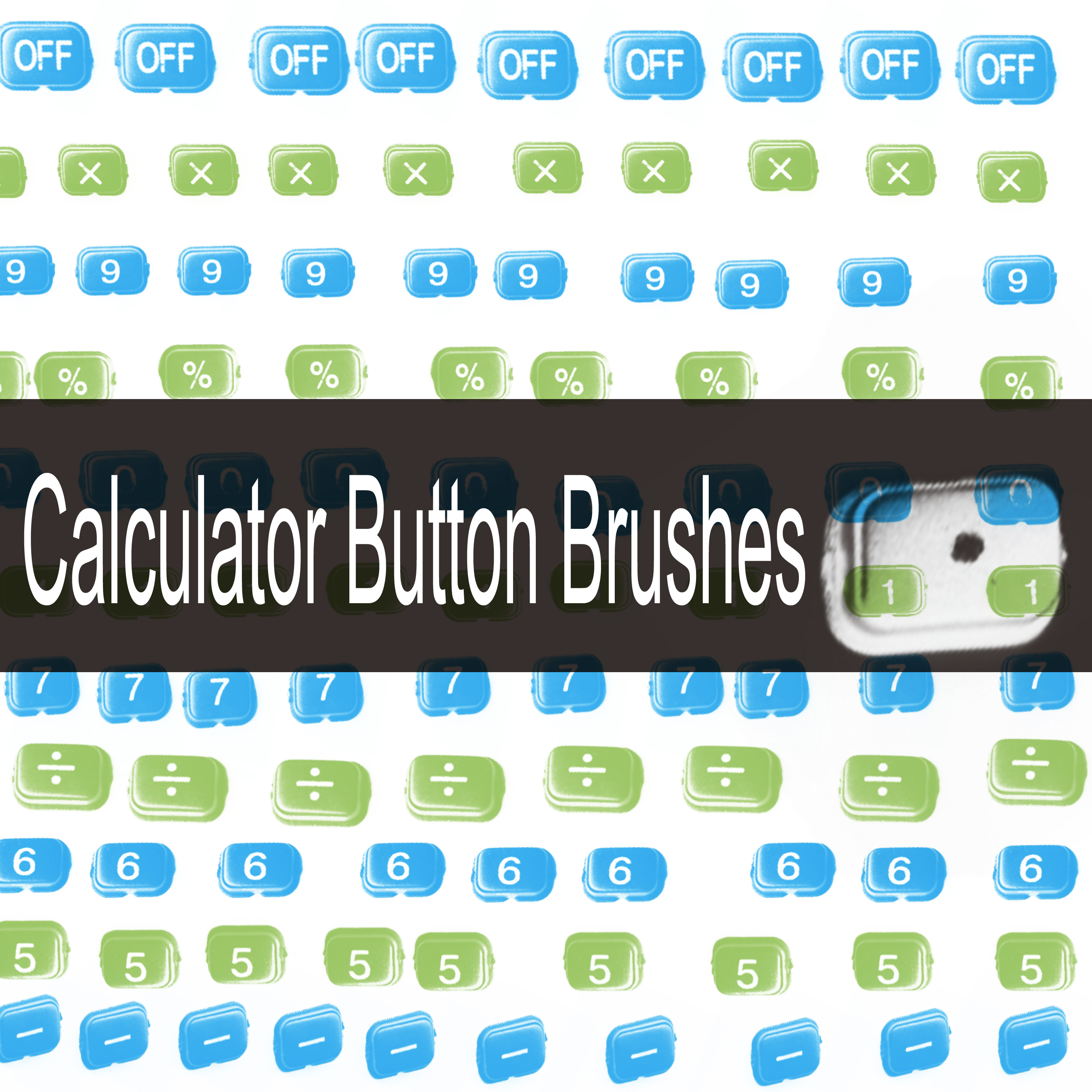 Calculator Button Brushes