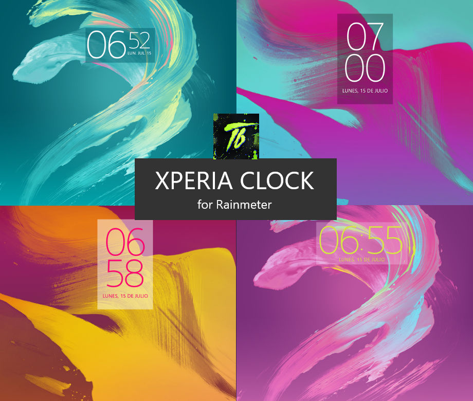 xClock Digital Clock for Rainmeter by TavoBros on DeviantArt