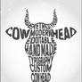 Editable Cow Head Typography Free