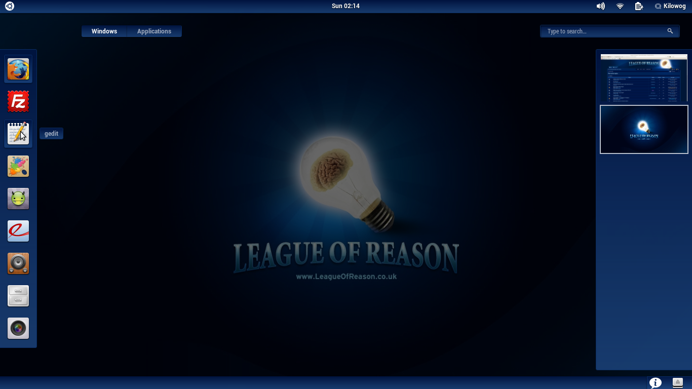 League of Reason GNOME shell theme