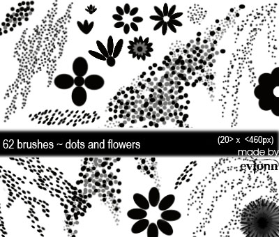 dots and flower brush