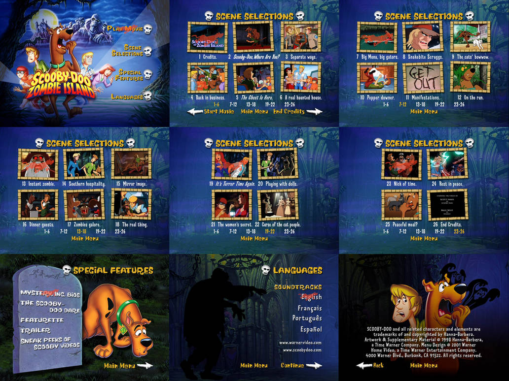  Scooby  Doo  on Zombie Island DVD  Menus by dakotaatokad on 