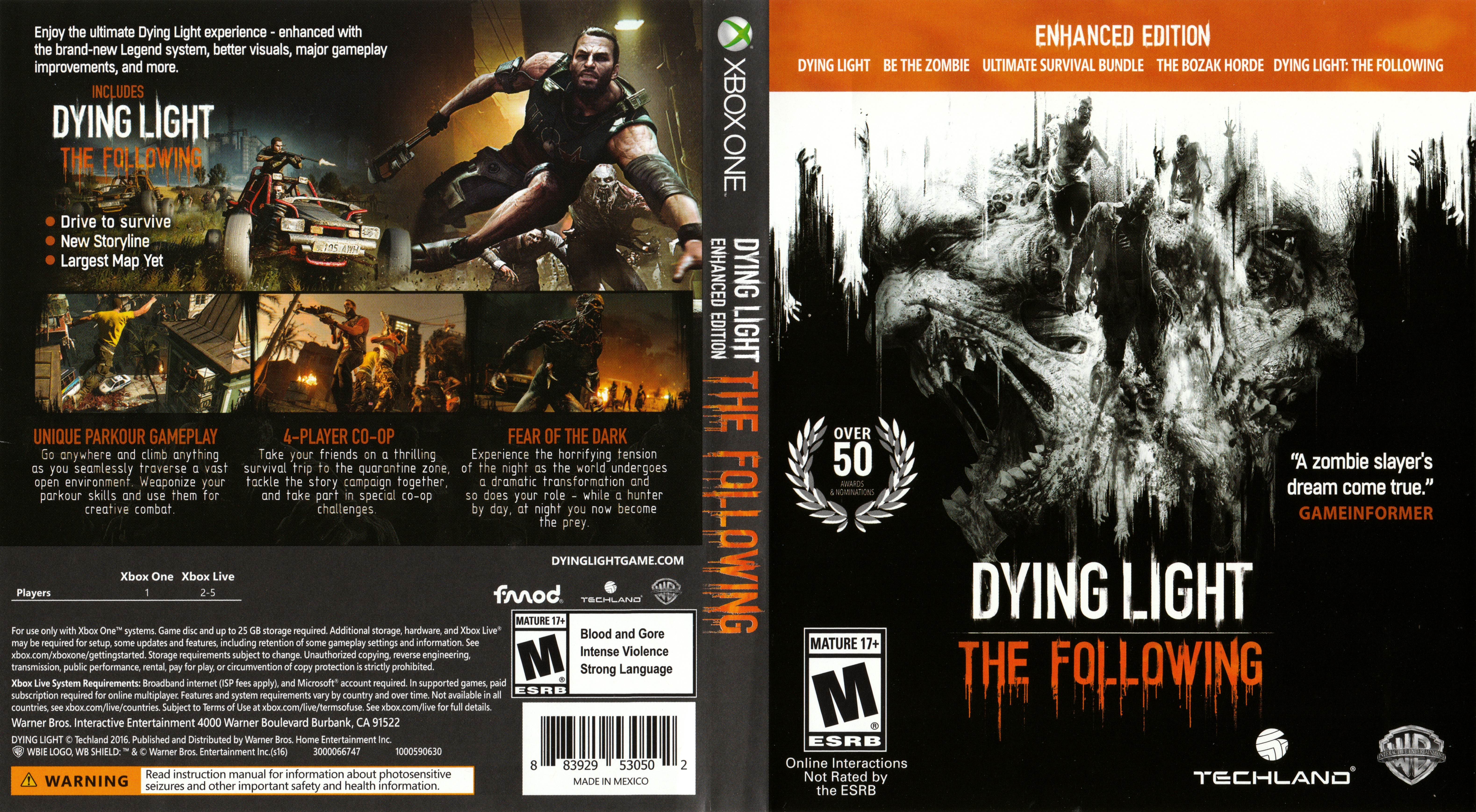 Dying Light The Following [ Enhanced Edition ] (XBOX ONE) NEW