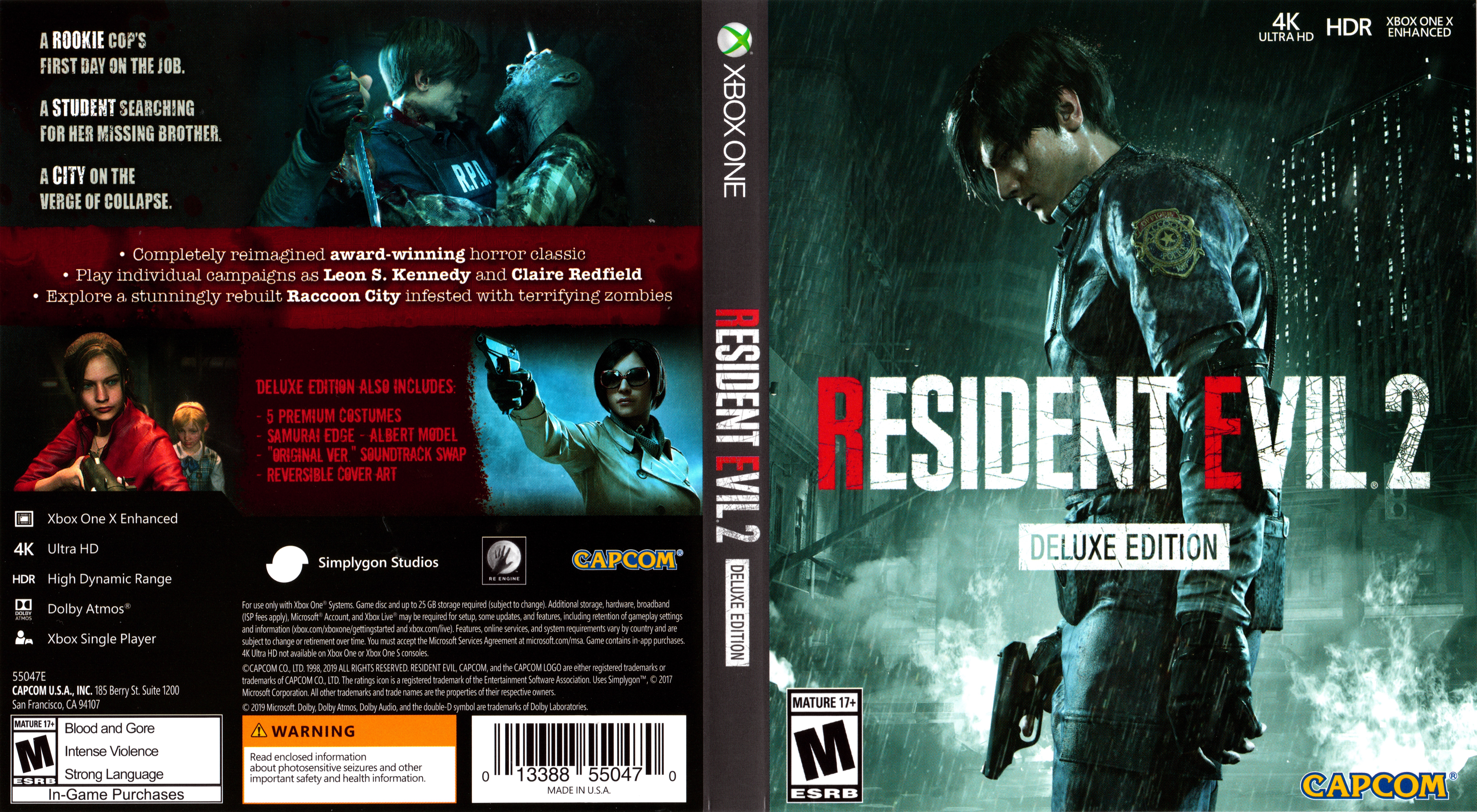  Resident Evil 2 - Xbox One : Capcom U S A Inc: Video Games