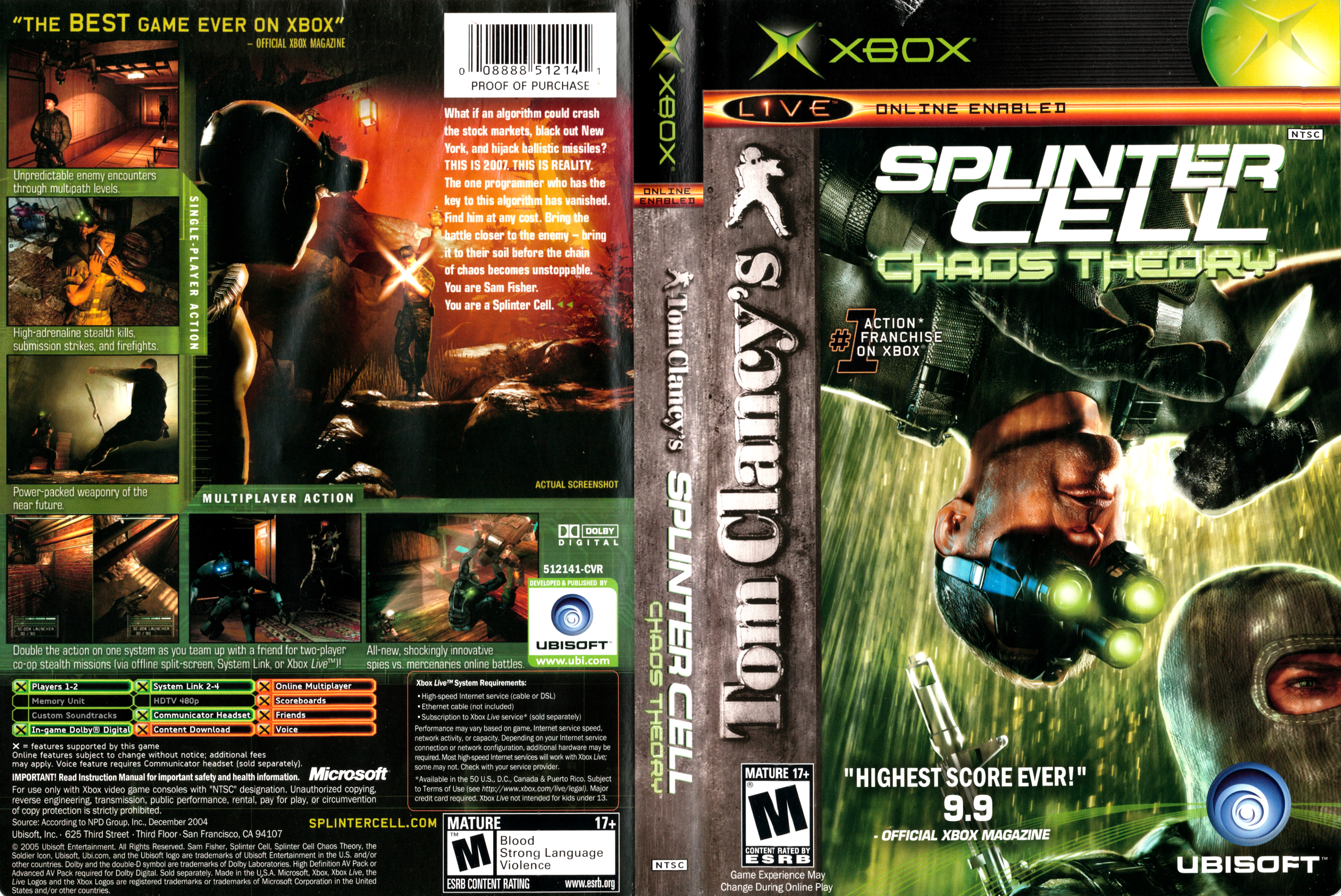 Tom Clancy's Splinter Cell: Chaos Theory Xbox 360 Box Art Cover by  MuffinKiller